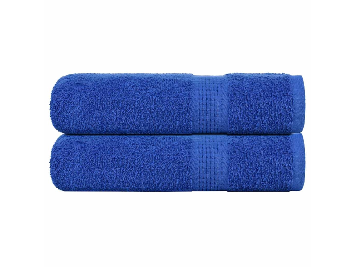 Vidaxl Toalhas De Banho Frogn 2pcs 70x140 Cm 360 G/m² Azul