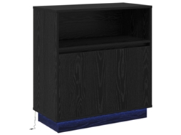 Conjunto 1 Estante De Armazenamento Vidaxl Preto Derivados De Madeira (71 X 34,5 X 75 Cm)