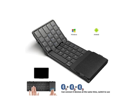 Foldable Bluetooth Keyboard Folding Wireless Keyboard With Touchpad Rechargeable Keyboard For Wind Efdafss