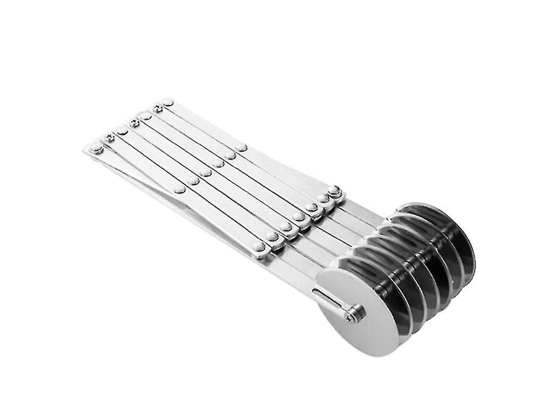 Cortador de Massa de Aço Inoxidável com 3/5/7 Rodas para Pizza, Massa e Bolos, Ferramenta de Confeitaria Portátil 7 Rodas
