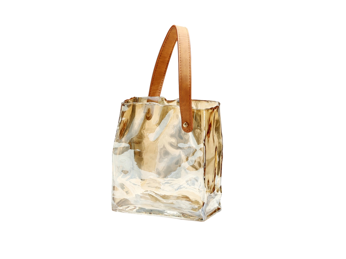 Vaso De Vidro Artesanal Cor Original Para Bolsa E Peixe