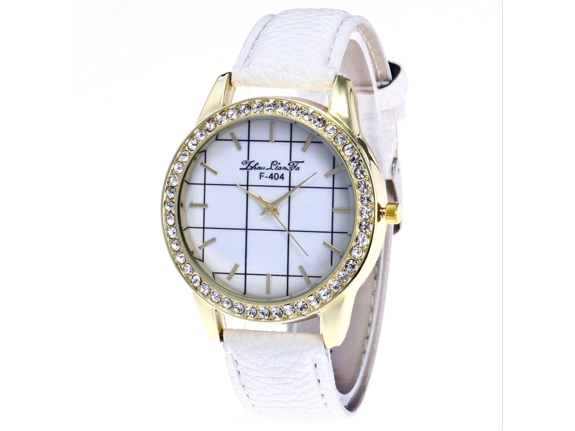 Reloj De Pulsera De Cuarzo Casual Para Mujer Zhoulianfa Con Diamantes, Dial Redondo (blanco)