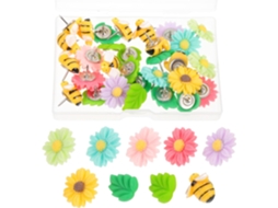 Tachinhas Decorativas Artibetter Em Resina E Metal Para Quadros, 30 Peças Versáteis Para Fixar Cartões E Decorar O
