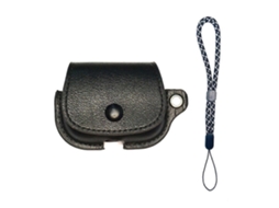 Capa Protetora De Couro Sintético Estilo Mochila Para Airpods 1/2 Com Cordão