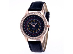 Reloj De Pulsera De Cuarzo Para Mujer Con Correa De Acero Y Piedras Strass Zhoulianfa (azul Claro)