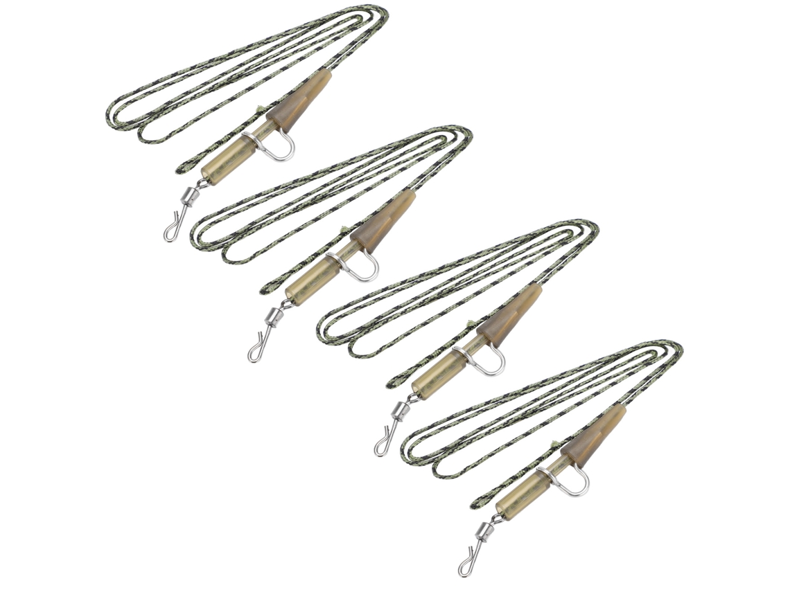 Líderes de Pesca de Carpa Leadcore Híbrido Reemplazable com Leadclip