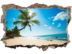 Adesivos Muraux Praia Lago Palmeiras Adesivo Mural Para Salão De Beleza Quarto Cozinha Escritório Adulto Criança 80x120cm