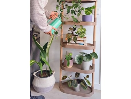 Estante Citysens Para Plantas, Cor Casca De Pinho, Com 6 Bandejas.