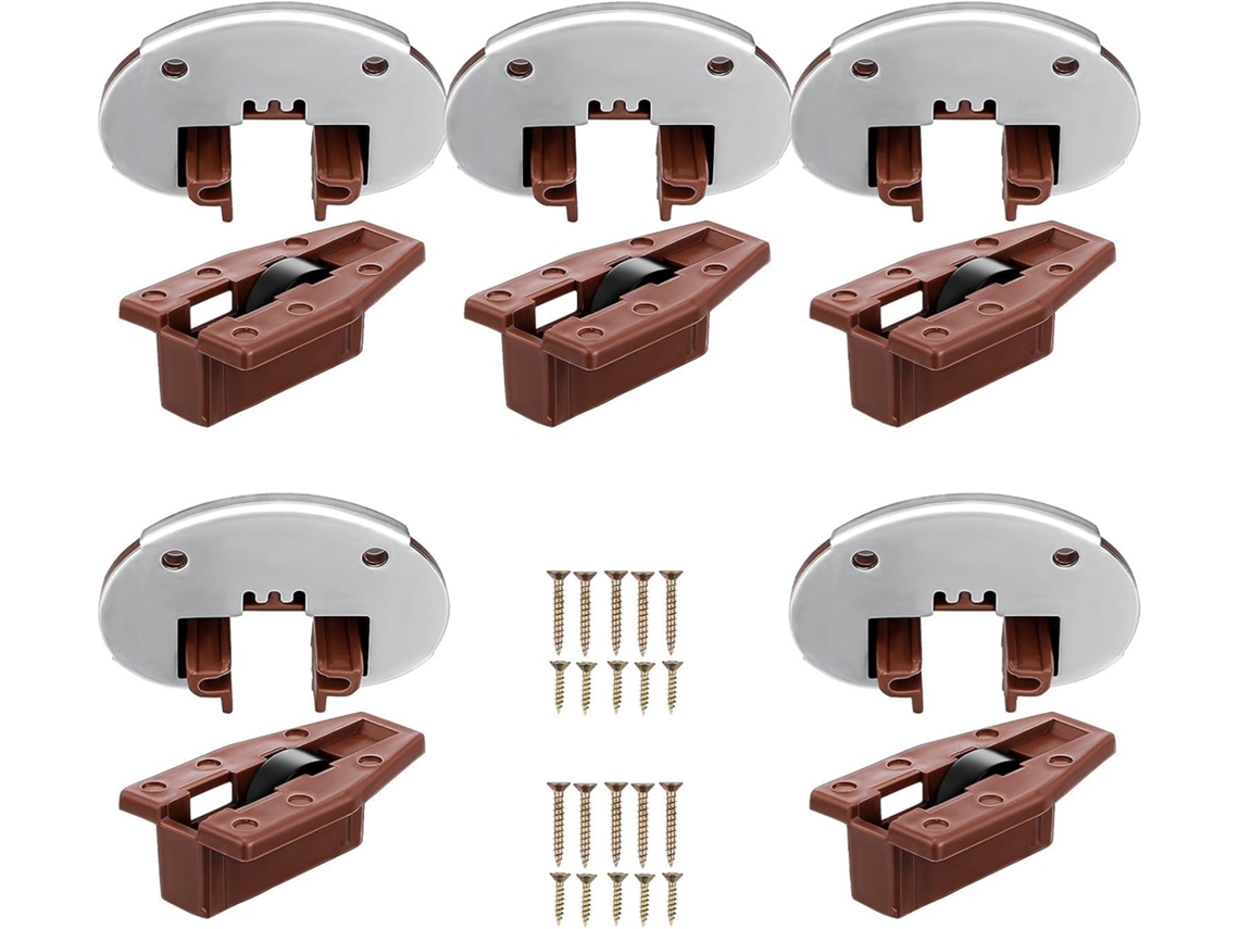 Kit De Reparo Corrediças Gaveta Ultechnovo, Em Plástico E Metal, Para Manutenção De Armários Cozinha E Quarto