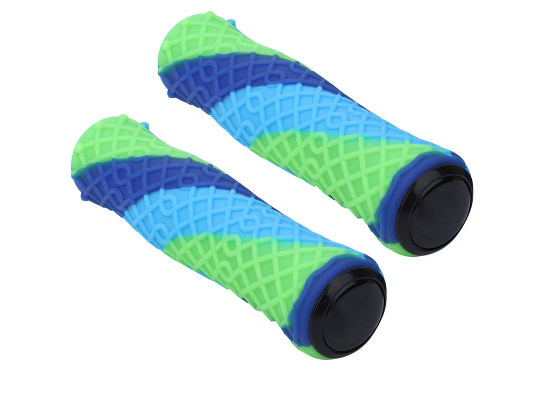 Capinha de manopla de bicicleta de silicone antiderrapante ultraleve para mountain bike camuflagem 1 par S/MARCA
