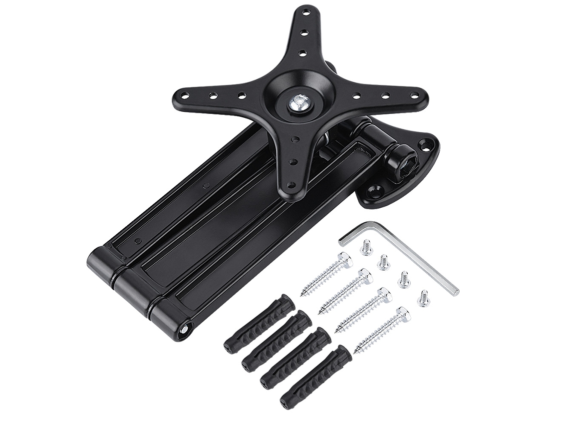 Suporte De Parede Gire E Incline Para Tv Plana Led Lcd De 10-27 Polegadas