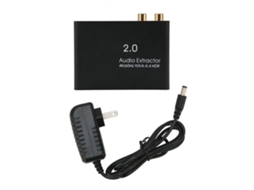 Extensor de Som Splitter Interface Multimídia Hd 4k 60hz Conversor Adaptador 100 240v
