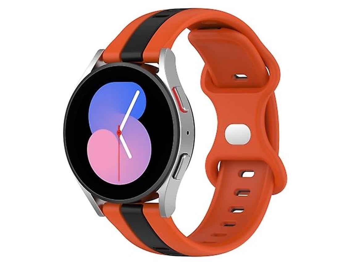 Lurelia Pulseira, Compatível Com Garmin Venu Sq 20mm Borboleta Fivela De Relógio Silicone Bicolor Laranja Vermelho
