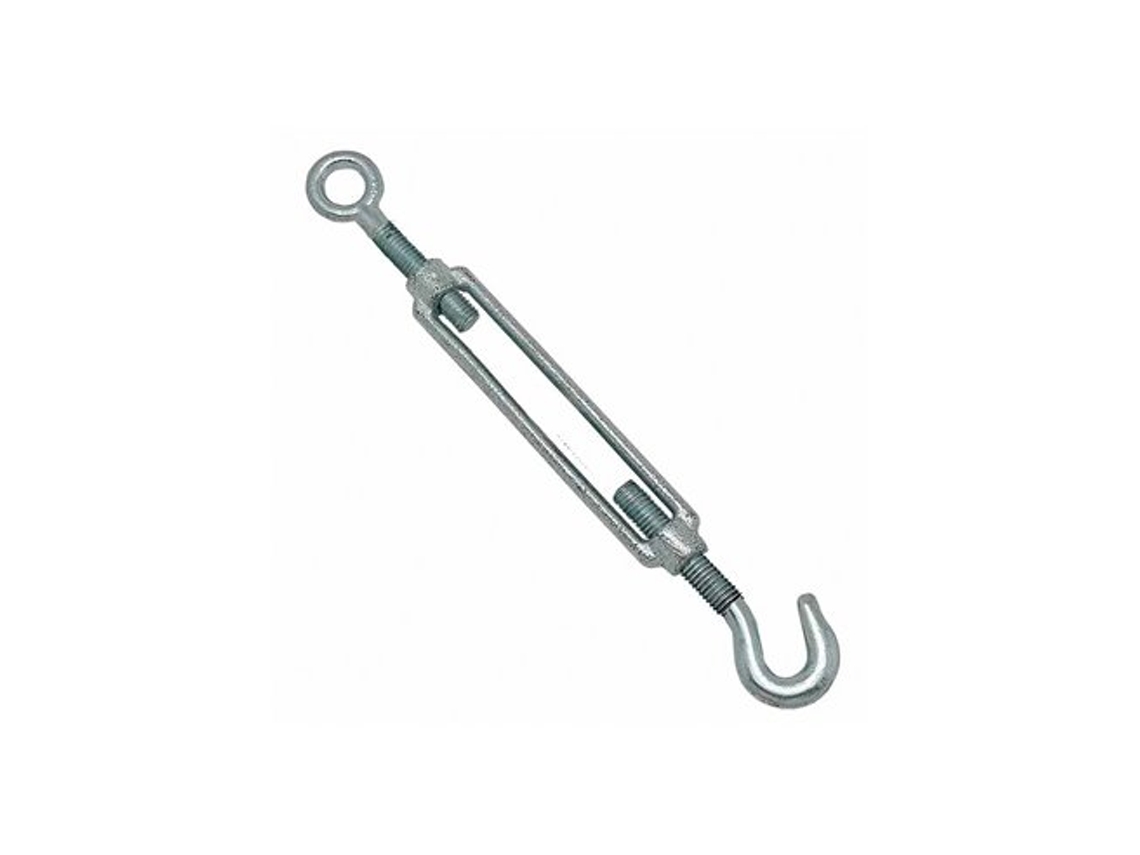 Esticador Com Gancho E Olhal Din 1480 Tns01 Com Rosca M6 Em Aço Galvanizado Edm