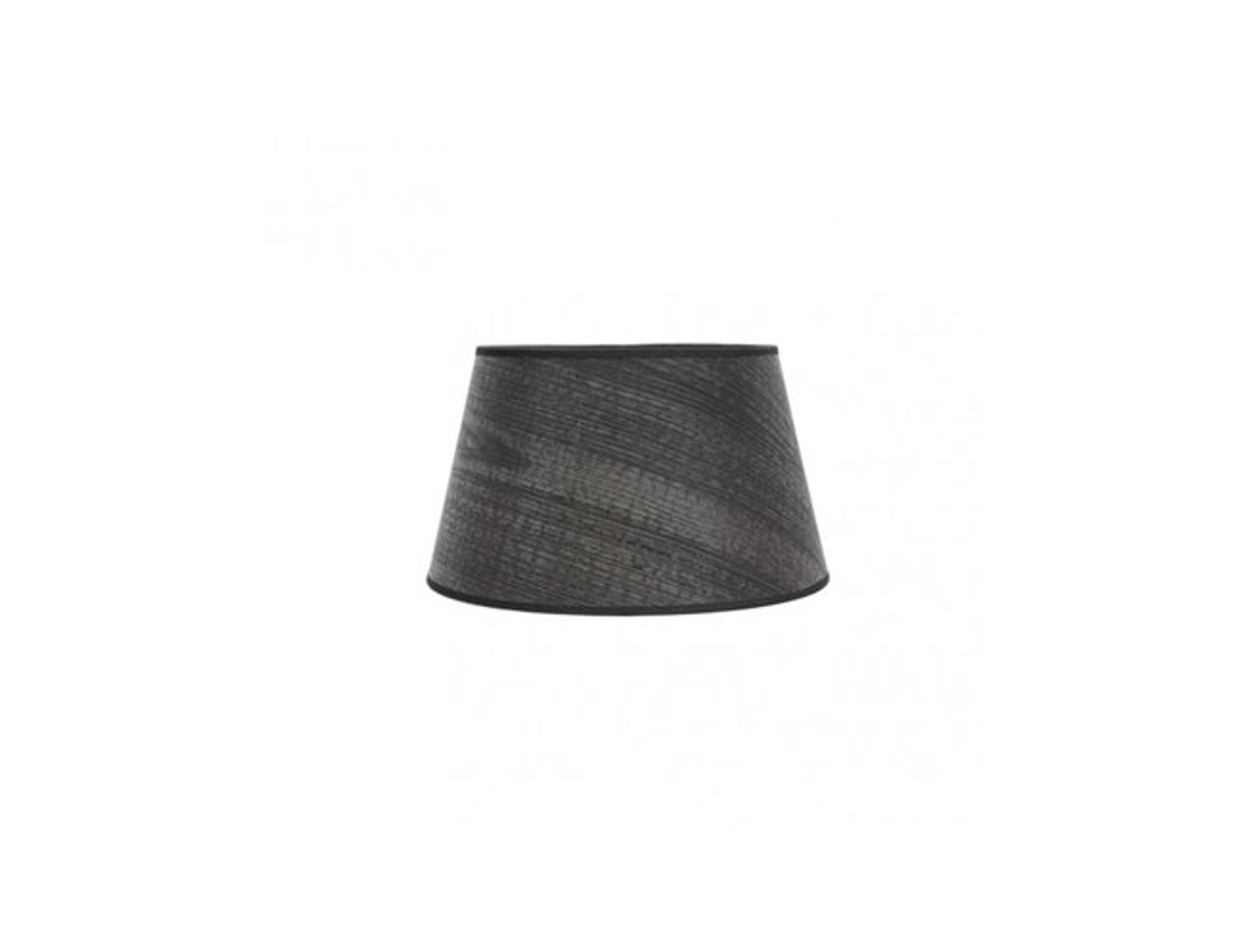 Salma E27 Abajur Madeira Preto 30Dx22Dx17H Aberto Cônico