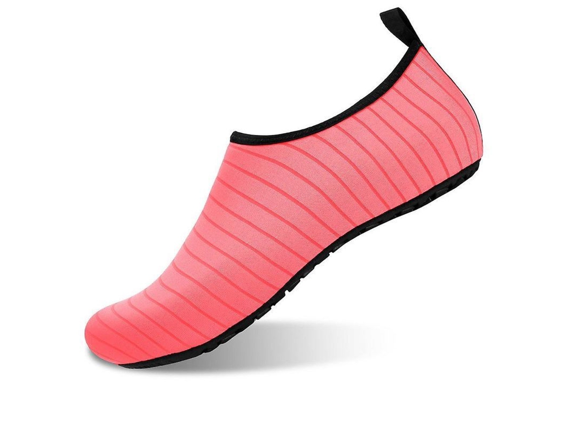 Tênis Sem Cinto com Sola de Borracha, Material Poliéster e Spandex, Resistente À Água, 1cm de Salto, Largura Estreita Rosa
