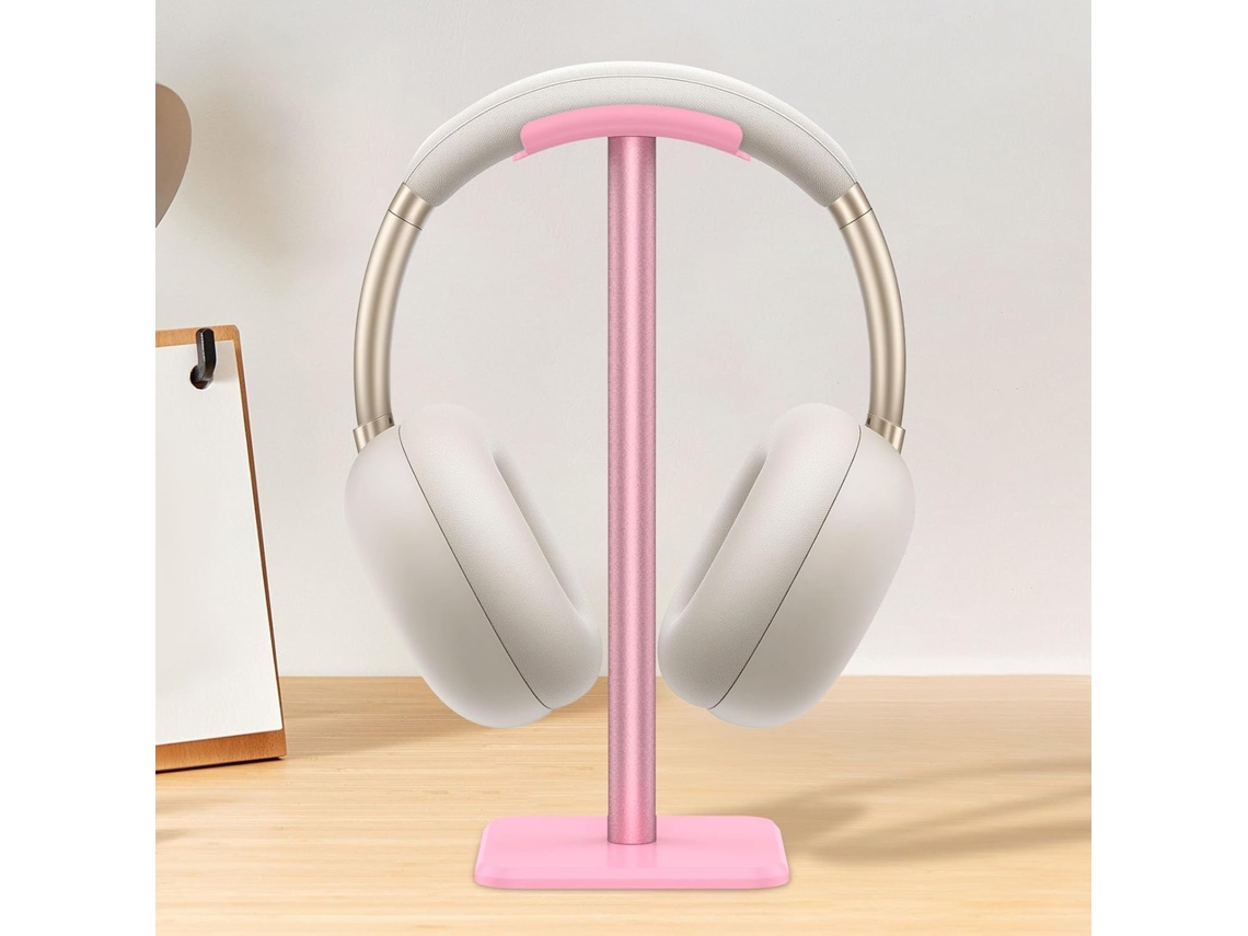 Lurelia Base De Secretária Para Auscultadores, Suporte Organizador, Metal, Rosa