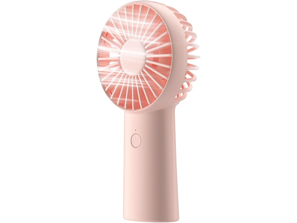 Ventilador De Mão Lalamoli, 4000mah, Recarregável Por Usb, 3 Velocidades, Adequado Para Atividades Ao Ar Livre/viagens, Gratuito Rosa