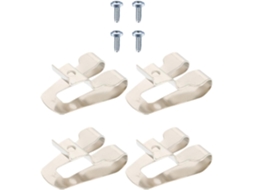 Gancho De Cinto Metal Prateado, 4 Peças Com Parafusos