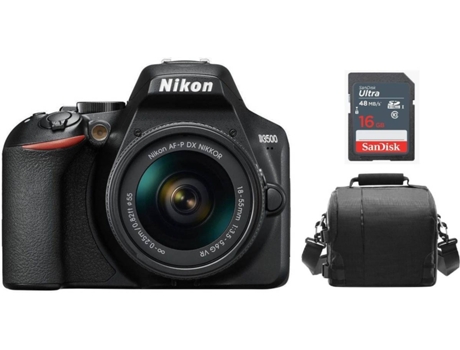 Kit Máquina Fotográfica NIKON D3500 + AF-P 18-55mm F3.5-5.6G VR   (DX)