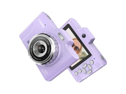 Câmera compacta portátil Yizhood com tela de 28 polegadas, CCD roxo e zoom de 8x