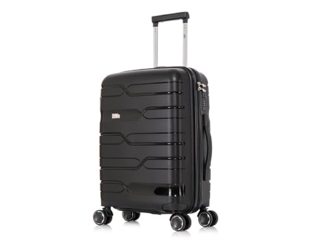 Mala de Cabine 1990S Polipropileno 4 Rodas Preto 55X38X22 Cm 44L