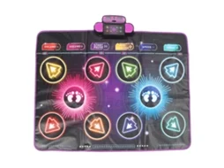 Primerox tapete de Dança Eletrônico com Música para 2 Jogadores Brincadeira Infantil Interativa