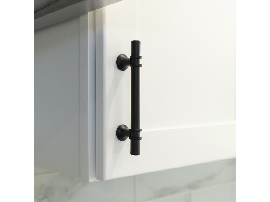 Puxadores Redondos Modernos Pretos Para Armários E Gavetas De Cozinha Em Aço Inoxidável 8 7/8 Ol / 6 1/4 Cc 1 Pacote SUNNY SPACES (160 Mm)