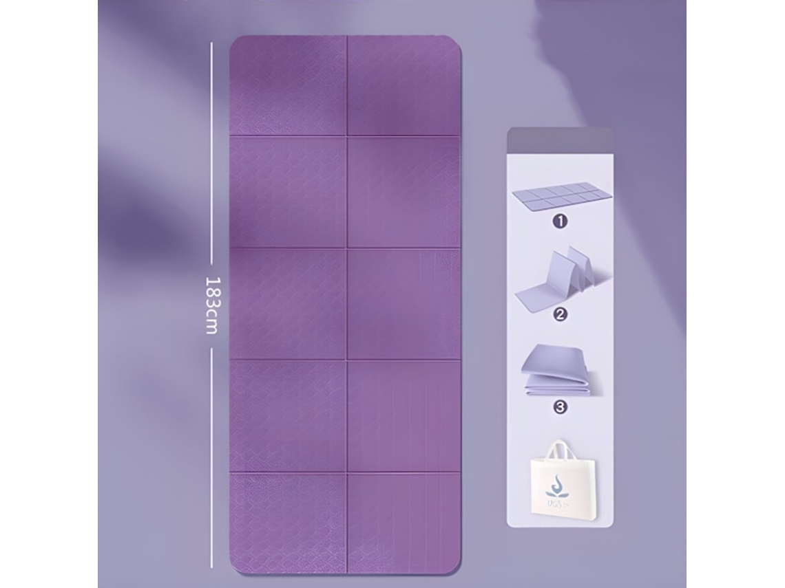 Almofada Roxa Para Yoga, Tapete De Yoga Dobrável-aquaforge