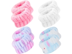Conjunto De 8 Faixas Pulso Para Spa Toalha Em Microfibra