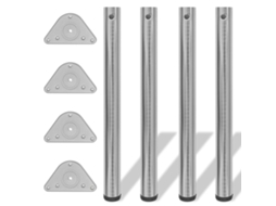 Table Leg, Table Legs Vidaxl Prateado Ferro (710 Mm)