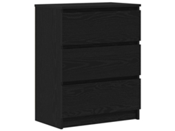 Aparador em Carvalho Preto 60x35x76 cm Madeira Engenheirada MAISON EXCLUSIVE