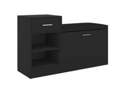 Banco Sapateira 94,5x31x57 Cm Derivados de Madeira Preto MAISON EXCLUSIVE