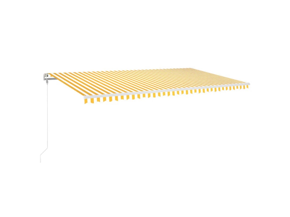 Toldo Retrátil Automático 600x350 Cm Amarelo e Branco MAISON EXCLUSIVE