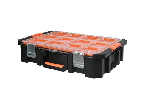 Mallette Organizadora Tood 12 Compartimentos Removíveis Tampa Transparente 53x37x13 Cm