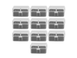 Rebe-10pcs Caixa De Armazenamento Portátil 4x4x2cm Para Joias, Peças Pequenas, Medicamentos E Suportes De Lâmpadas