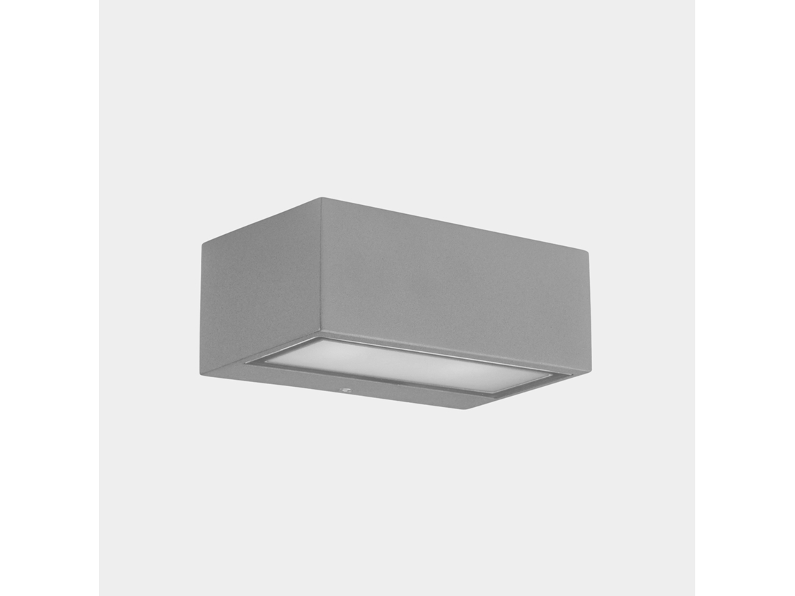 Ledsc4 Nemesis - Aplique 220x225x90mm, Alumínio, Cor Cinzento, Led 19.2w, 2700k, 1816lm, Ip65