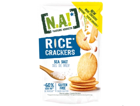Bolachas Crackers Arroz com Sal Sem Glúten NATURE ADDICTS