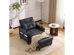Sofá Cama BTFORUS 3 em 1 Extensível com Porta copos e Usb sofá chaise Longue poltrona ideal para Ambientes Pequenos