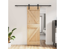 Vidaxl Porta Deslizante 70 X 210 Cm Natural E Preto