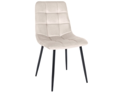 Cadeira De Jantar Tilde Creme/veludo Clp