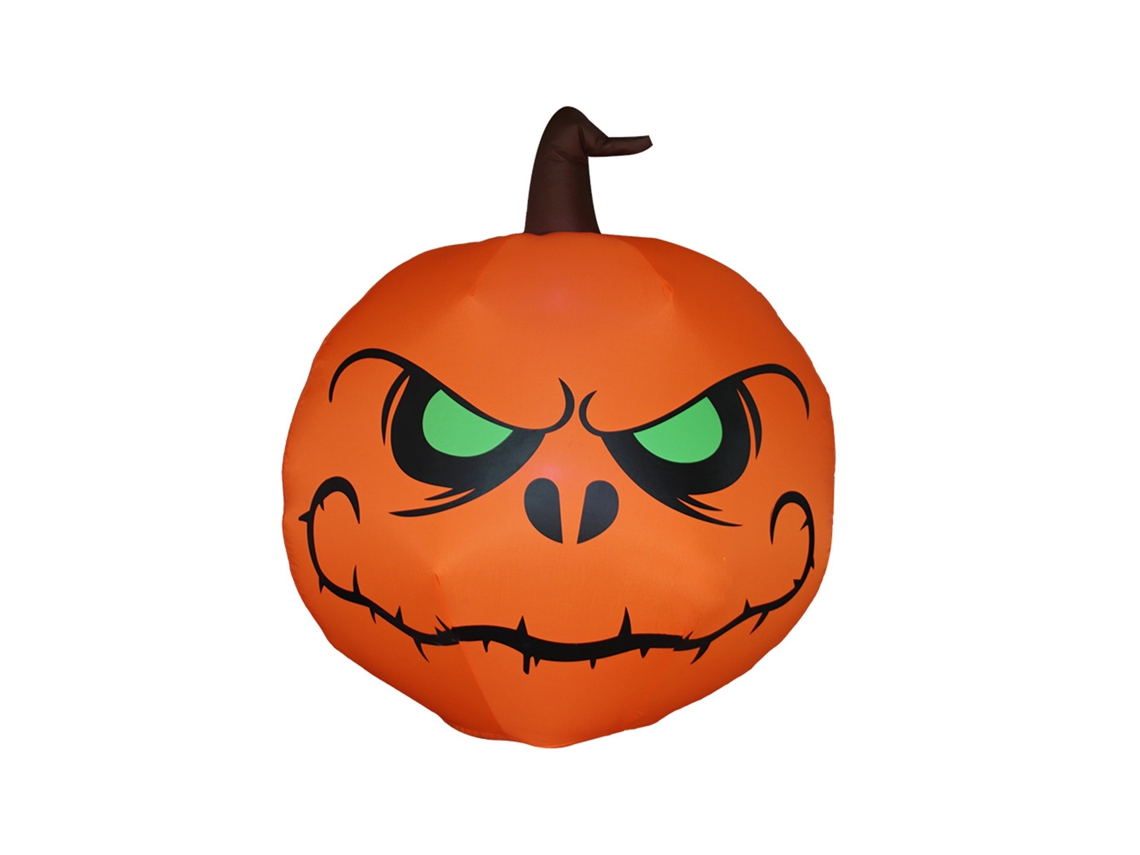 Rebe-decoración Hinchable De Calabaza Con Led Para Halloween, 1.2m, Ojos Verdes, Para Exterior, Jardín, Fiesta