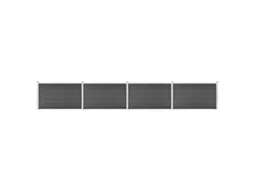 Fence Panel, Fence Panels Vidaxl Preto Wpc (n/a)