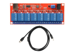 Módulo de Relé Placa de Interface Trigger Baixo Nível Porta Serial USB 12V para DIY