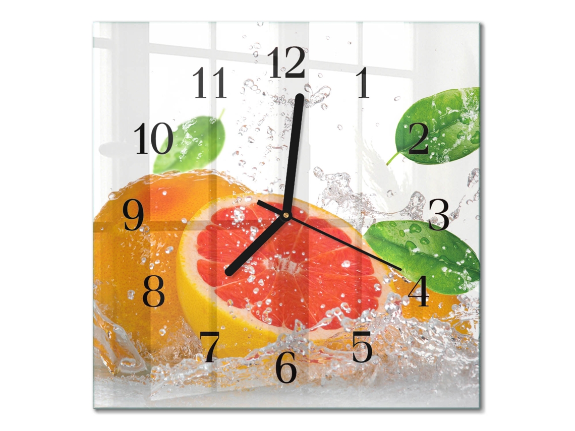 Relógio De Parede De Vidro Rosa Espelharte (30x30 Cm)