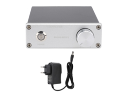 Amplificador Phono Box P1 para tocadiscos MM, com conector RCA dourado e ganho ajustável | S/MARCA