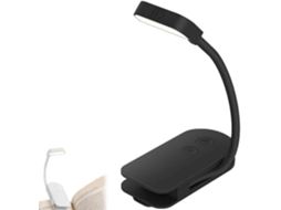 Luminária De Leitura Led Portátil, Flexível 360°, Dobrável E Com 3 Modos De Iluminação Para Cama, Viagens, Estudo E Para