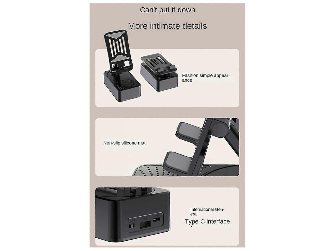 Suporte giratório inteligente para celular com Bluetooth.