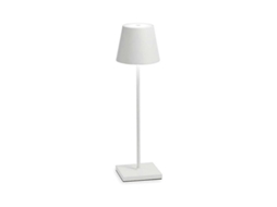 Lâmpada De Mesa Sem Fio Portátil Com 3 Níveis De Iluminação, Bateria Recarregável E Design Moderno Branco