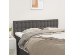 Vidaxl Cabeceiras Cinzento 144x5x78/88 Cm Couro Artificial